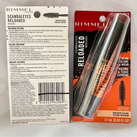 Rimmel Scandaleyes Maximum Volume Reloaded Mascara 003 Extreme Black 12 ml - Picture 3 of 6